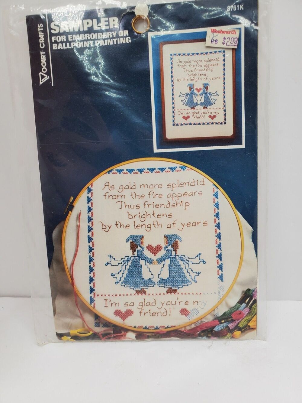 NEW Vogart Crafts Sampler 8761K Friendship Embroidery or Ballpoint Painting